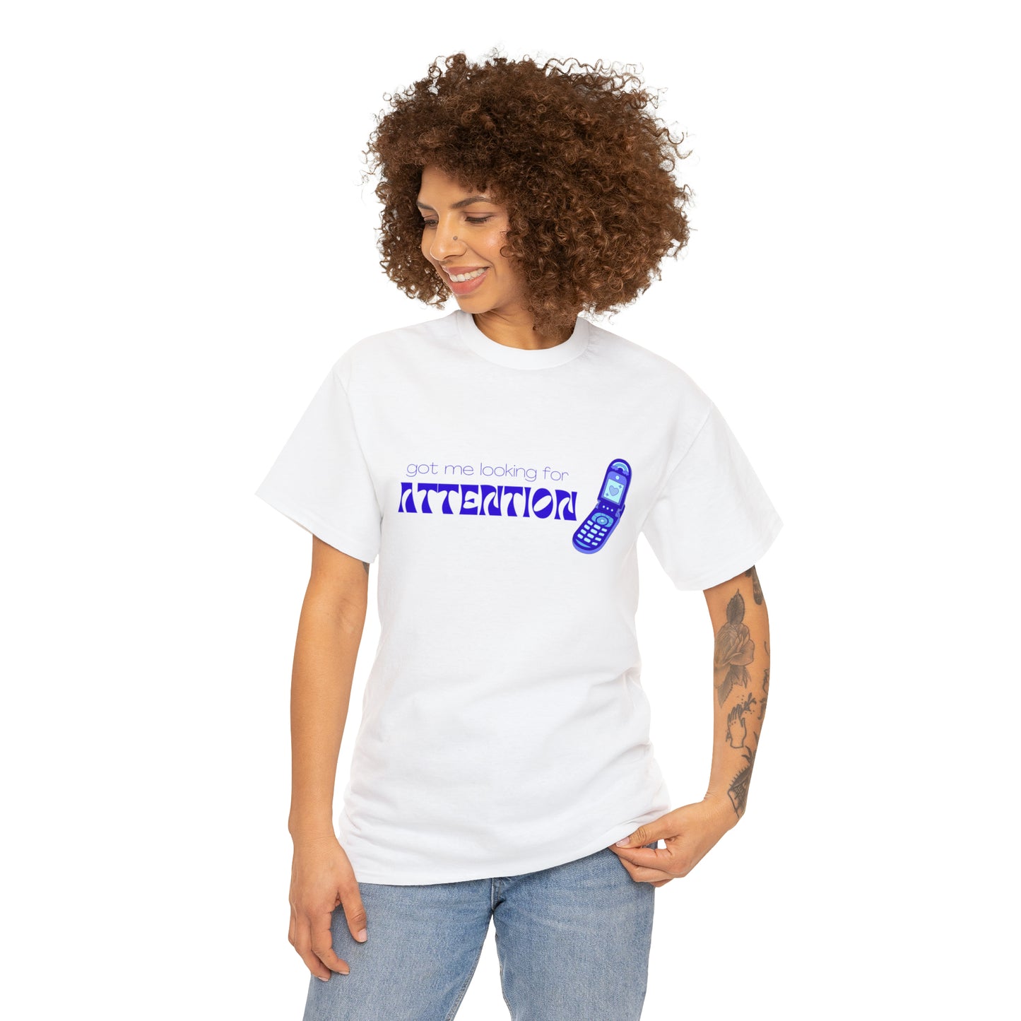 Got Me Looking For Attention (Blue) T-shirt | New Jeans