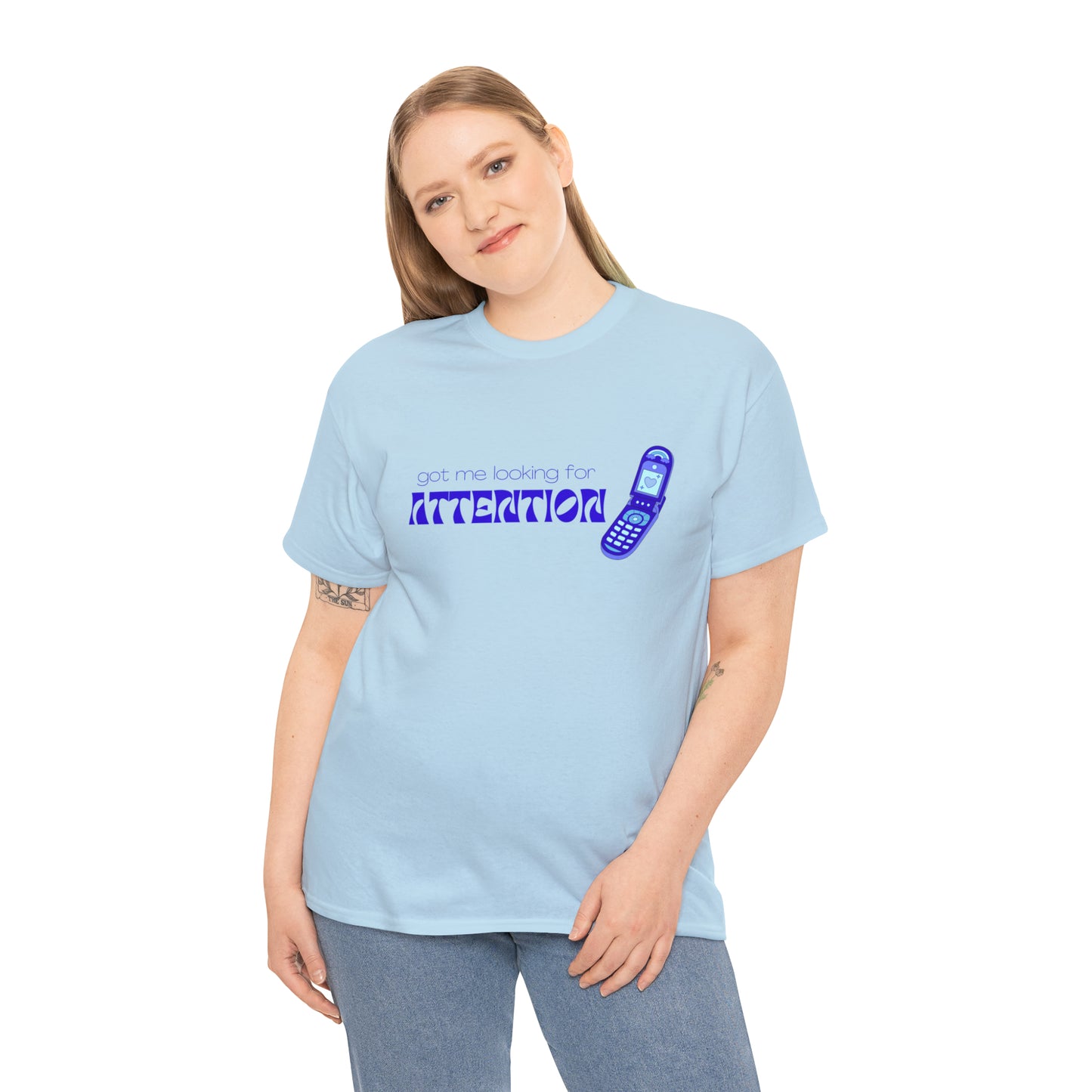 Got Me Looking For Attention (Blue) T-shirt | New Jeans