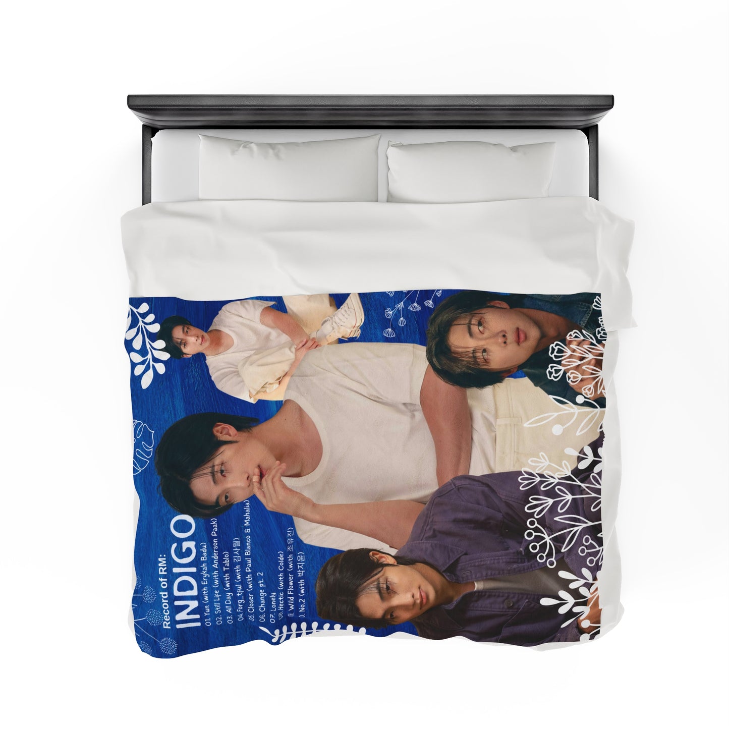 Indigo Velveteen Plush Blanket | BTS RM/Namjoon