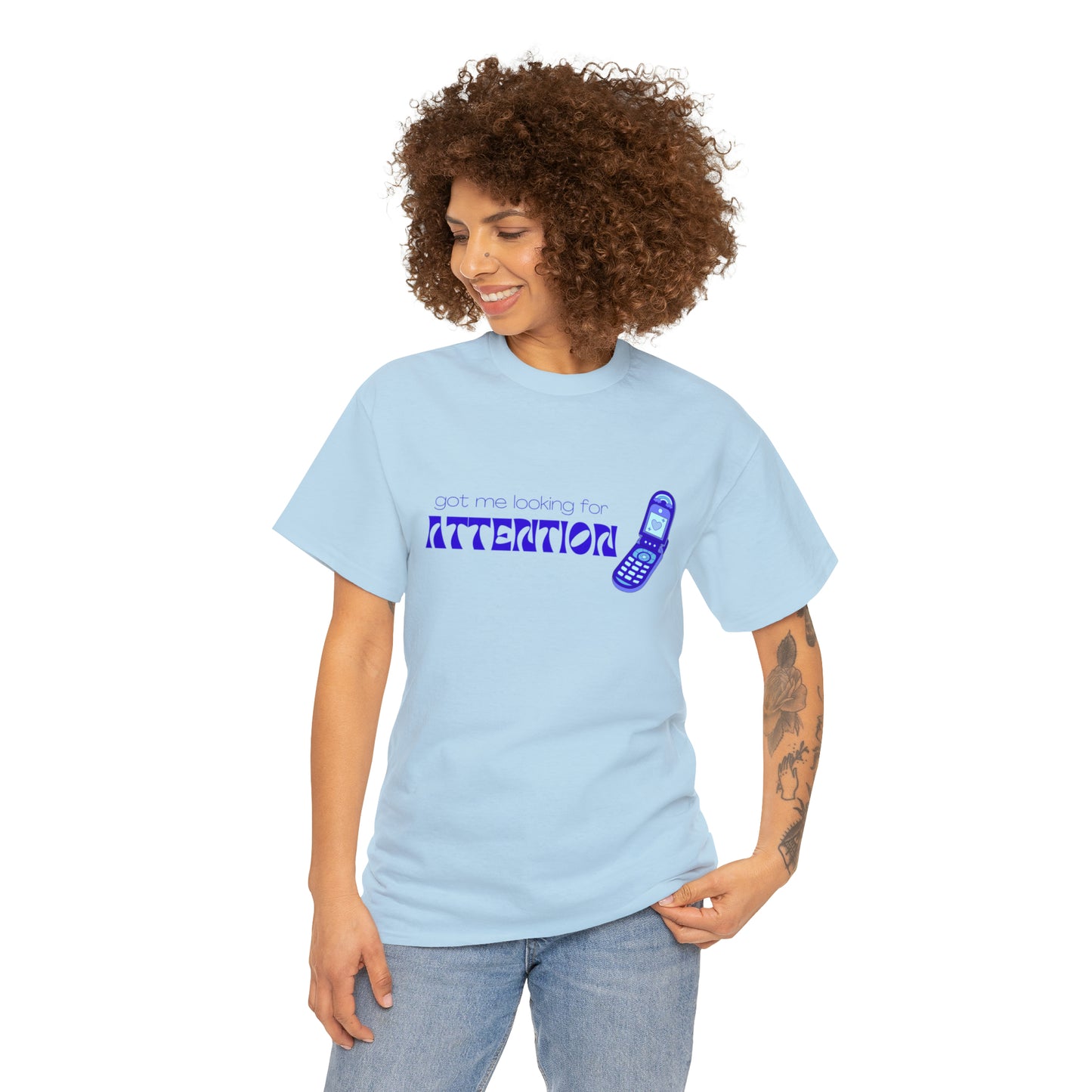 Got Me Looking For Attention (Blue) T-shirt | New Jeans