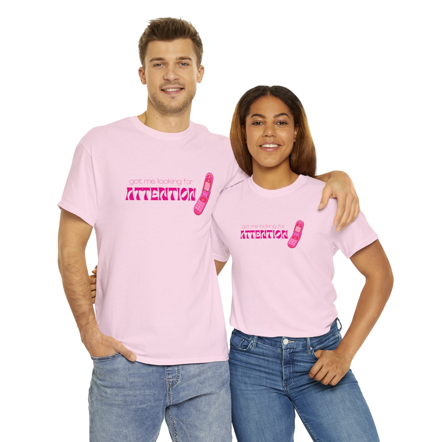 Got Me Looking For Attention (Pink) T-Shirt | New Jeans