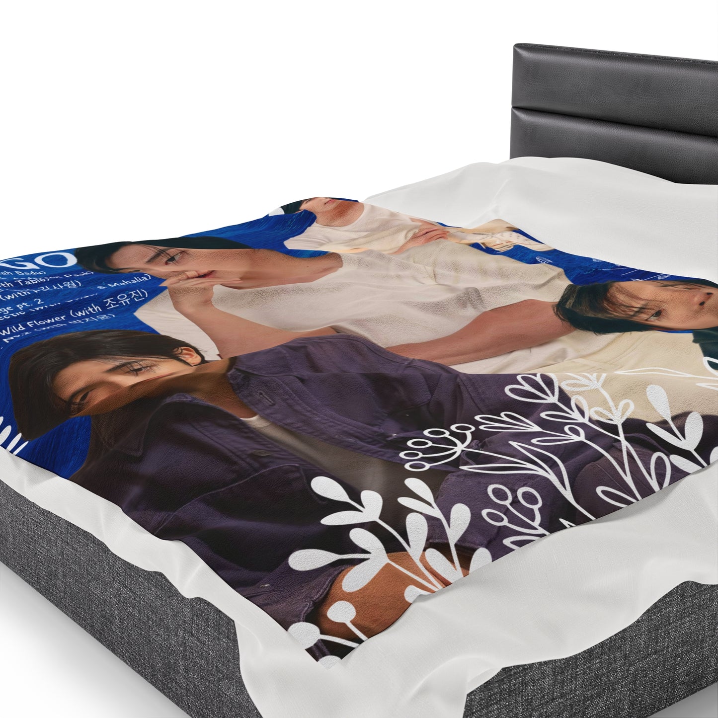 Indigo Velveteen Plush Blanket | BTS RM/Namjoon