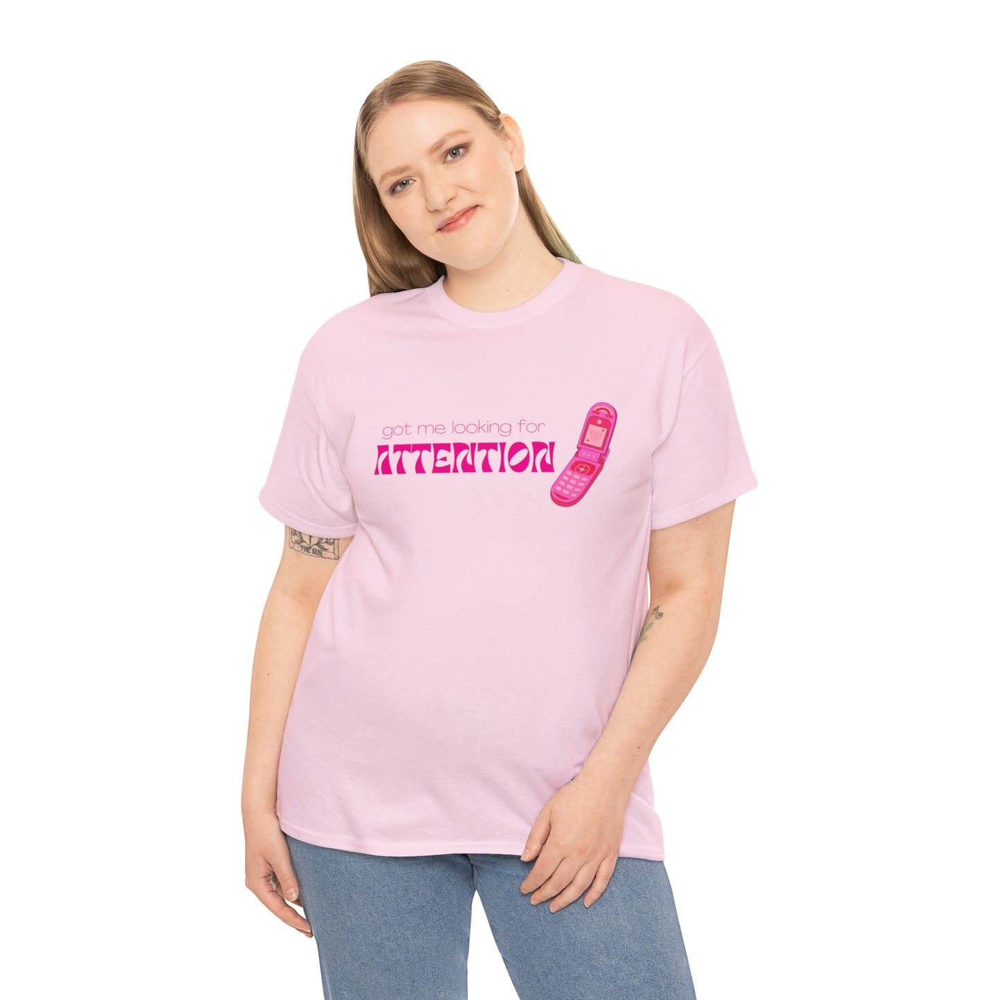 Got Me Looking For Attention (Pink) T-Shirt | New Jeans