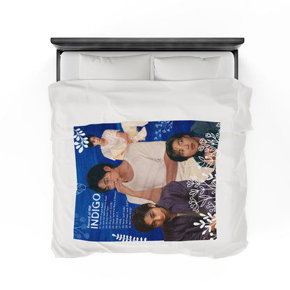 Indigo Velveteen Plush Blanket | BTS RM/Namjoon