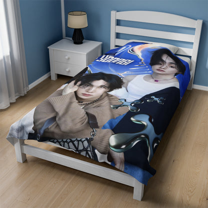 Min Yoongi | Suga BTS Velveteen Plush Blanket