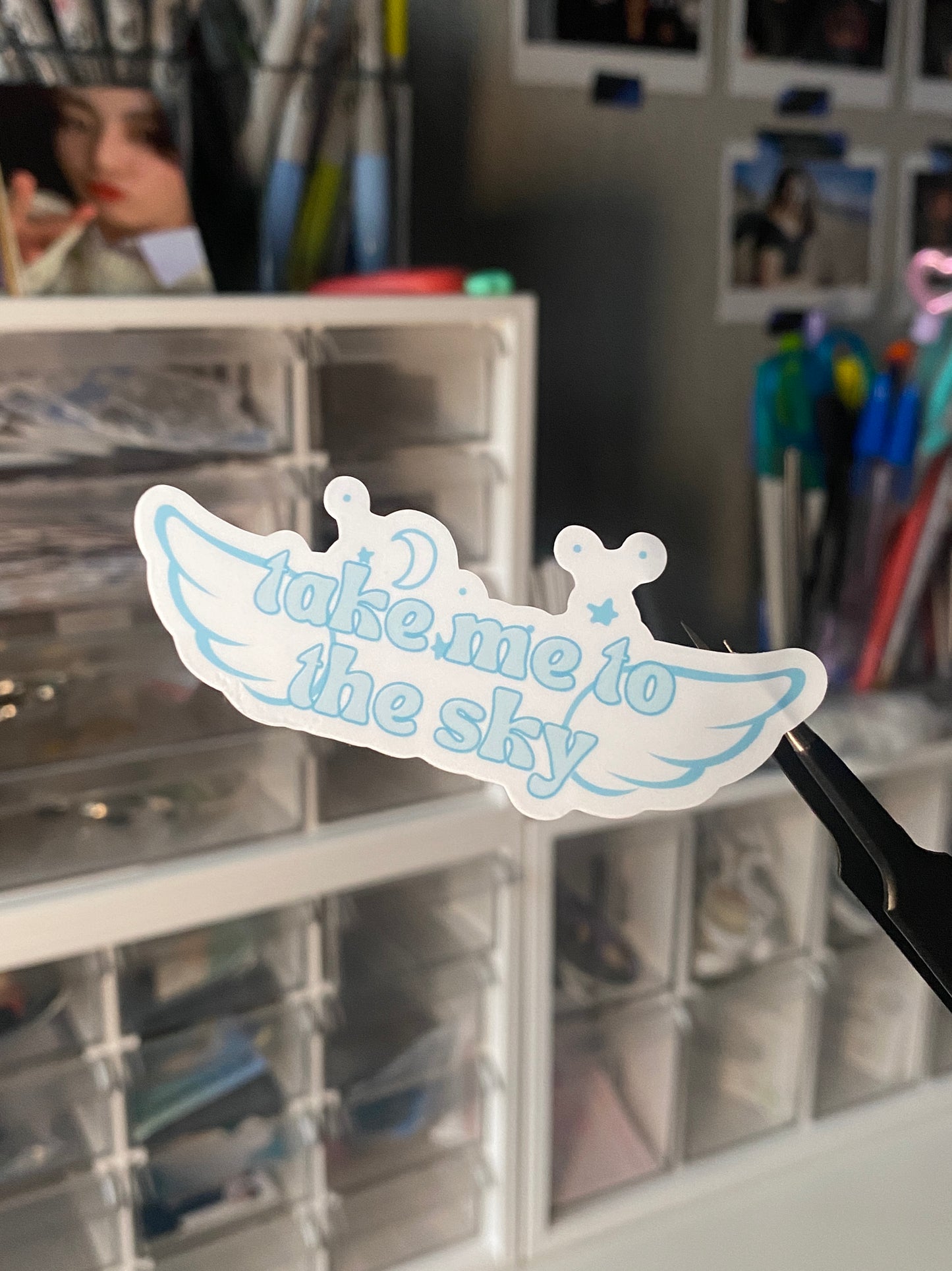 wings “take me to the sky” sticker | bts