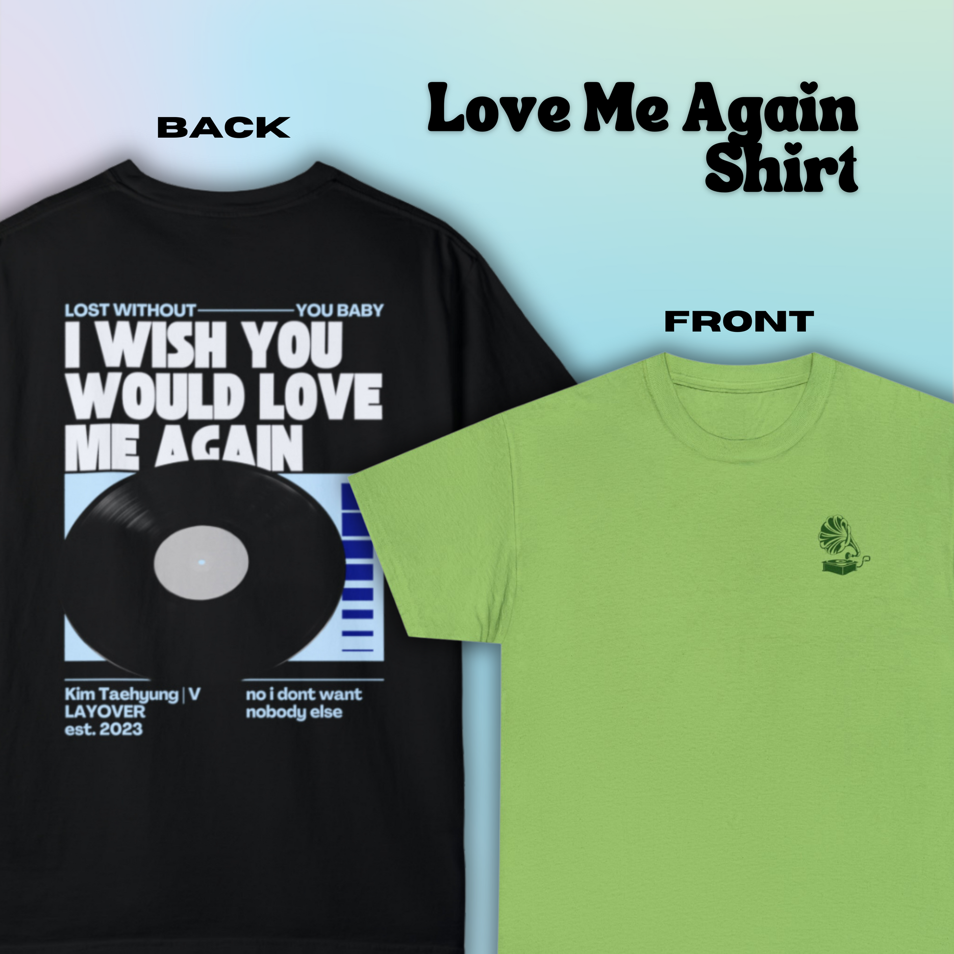 Love Me Again T shirt LayoVer Taehyung V BTS Premium