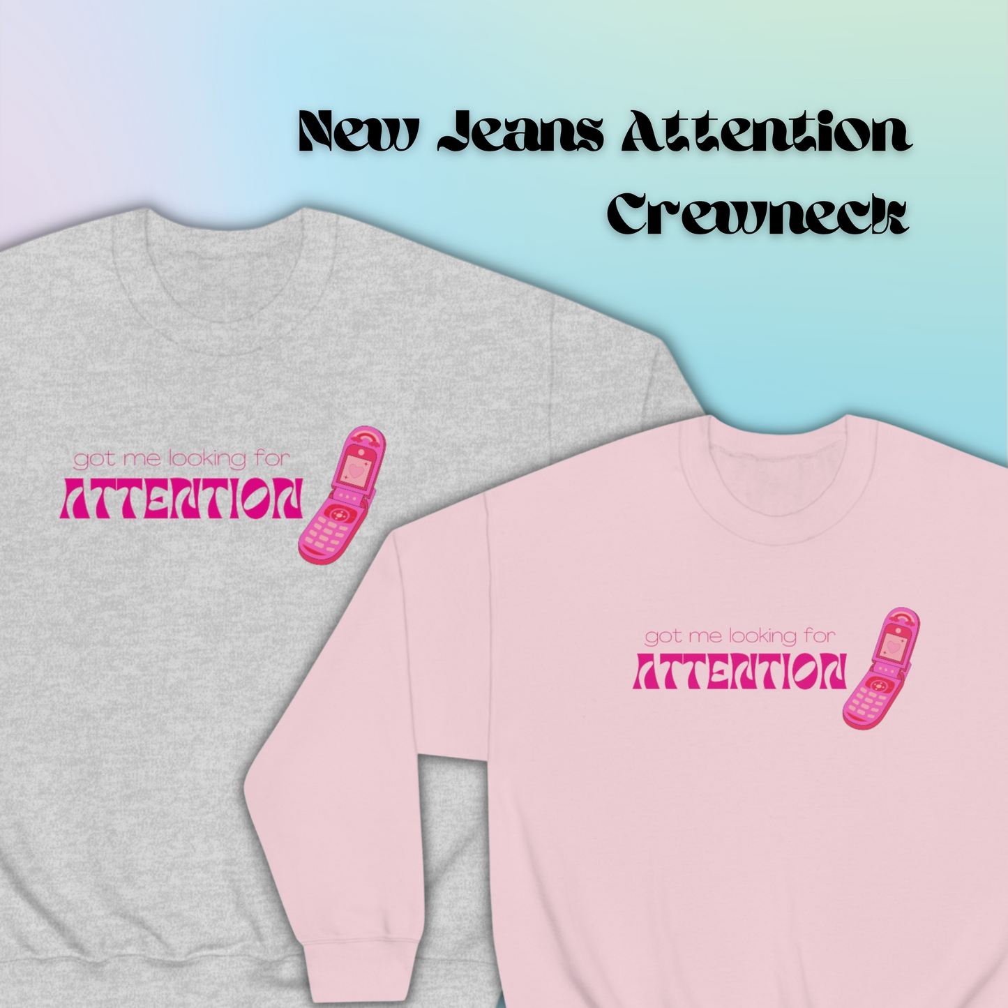 Attention (Pink) Crewneck | New Jeans