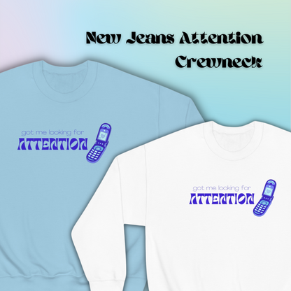 Attention (Blue) Crewneck | New Jeans