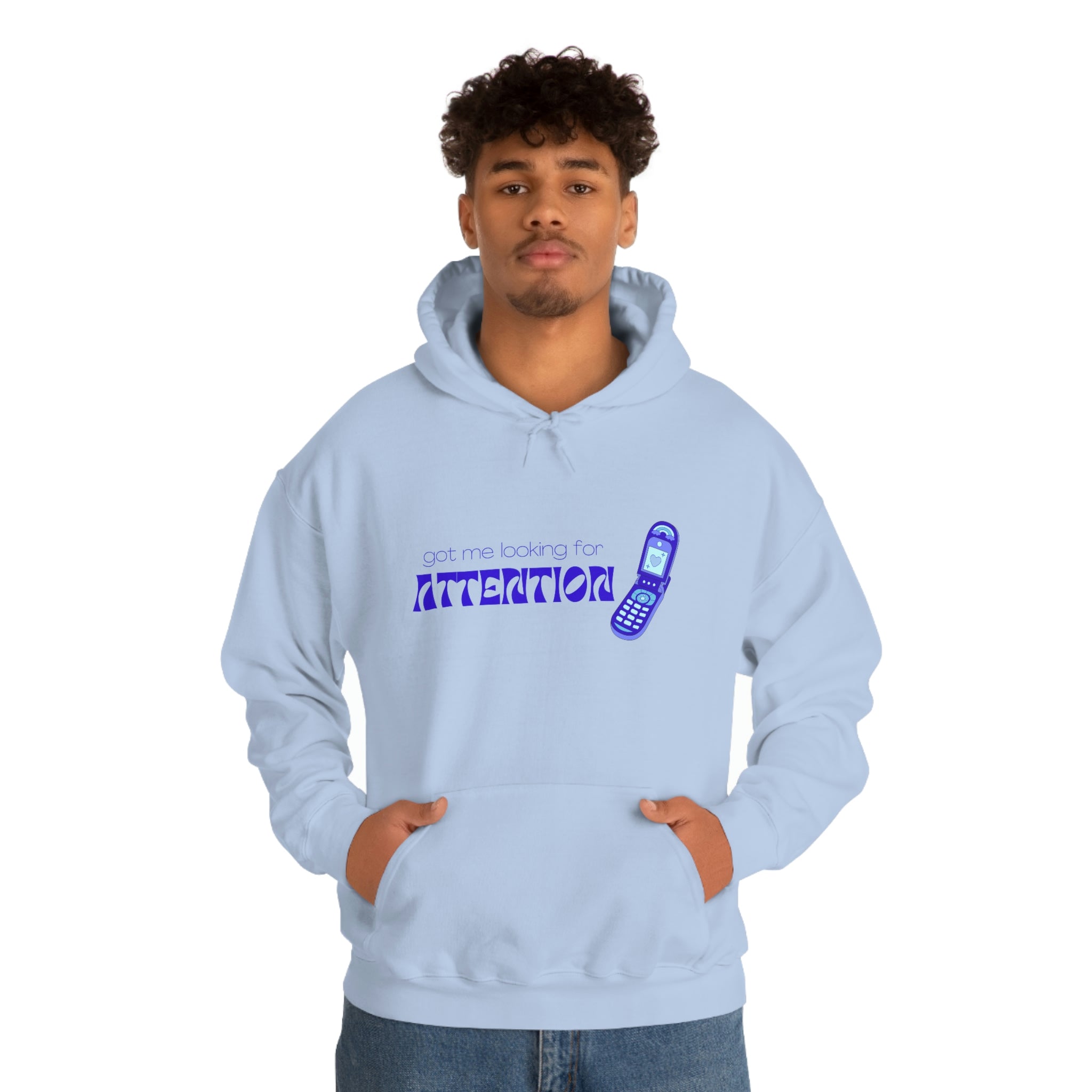 Attention Blue Hoodie New Jeans 95CloudsCo