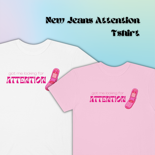 Attention (Pink) T-shirt | New Jeans (Premium)