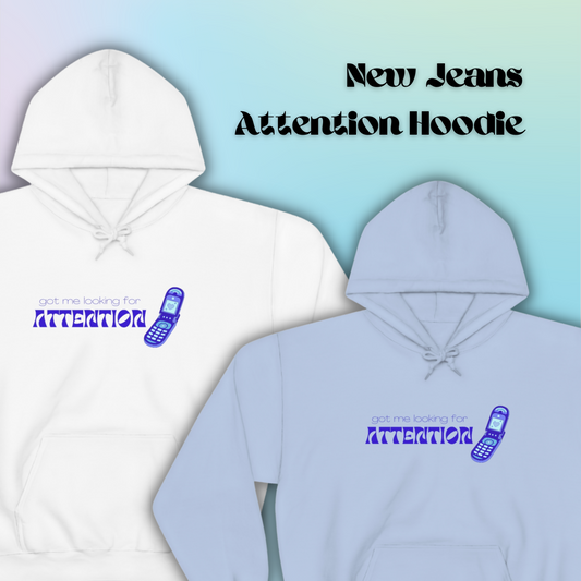 Attention (Blue) Hoodie | New Jeans