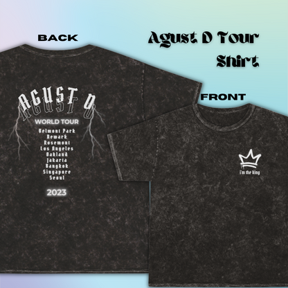 Agust D Tour Mineral Wash T-Shirt | BTS