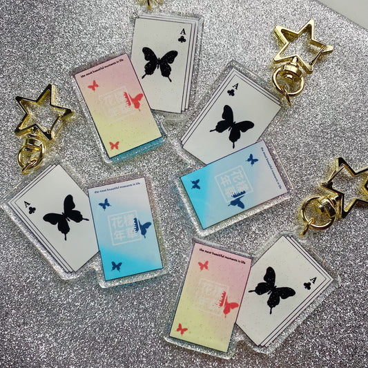 HYYH (Most Beautiful Moments in Life) Butterfly House of Cards Keychain