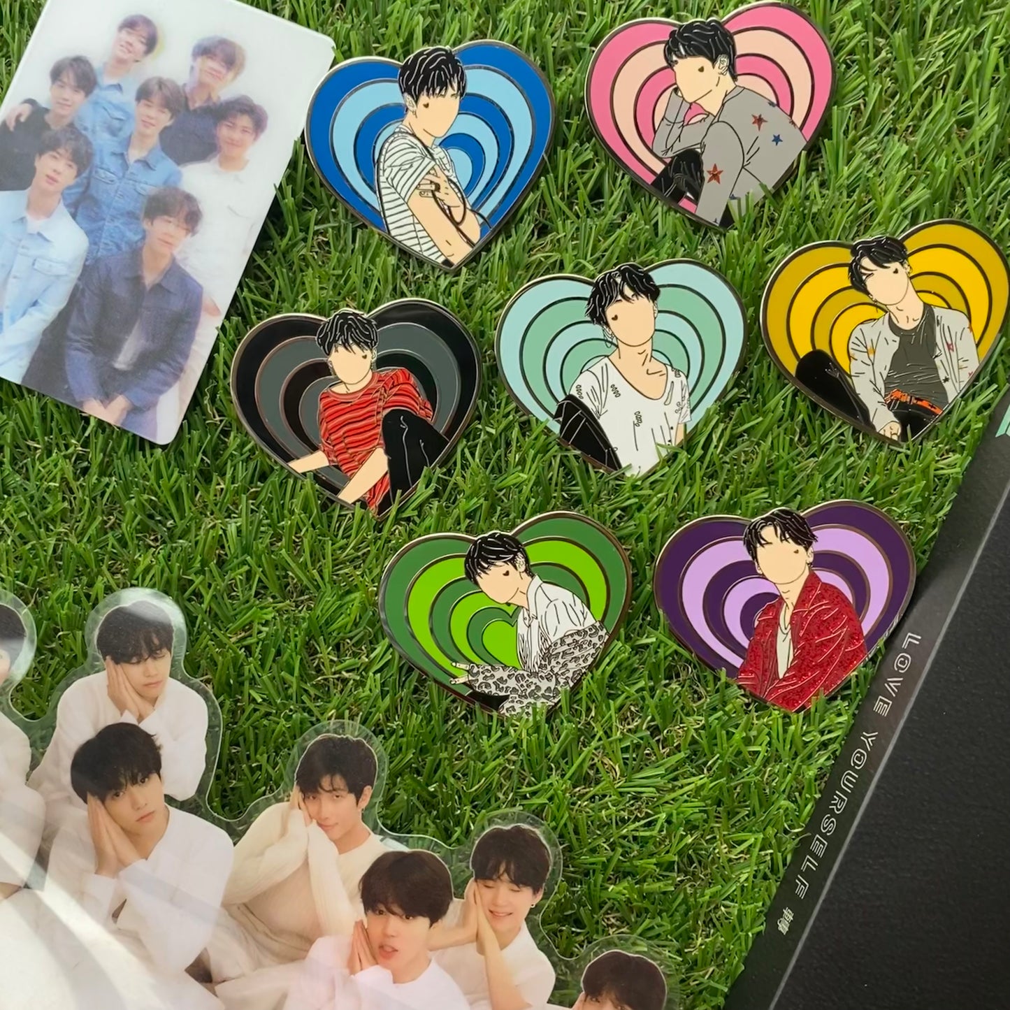 Love Yourself Tear Version O Heart Hard Enamel Pins