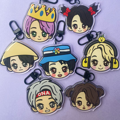 BTS Chibi Acrylic Keychain