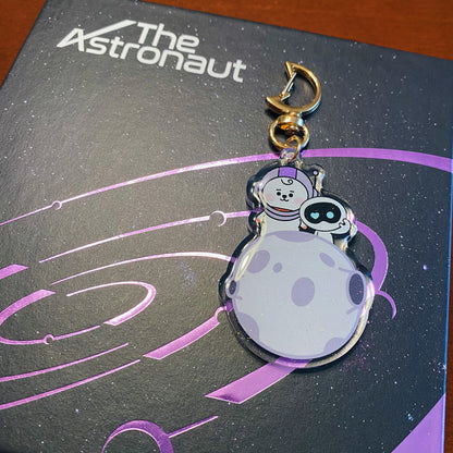 BT21 Astronaut RJ & Wootteo Moon Keychain