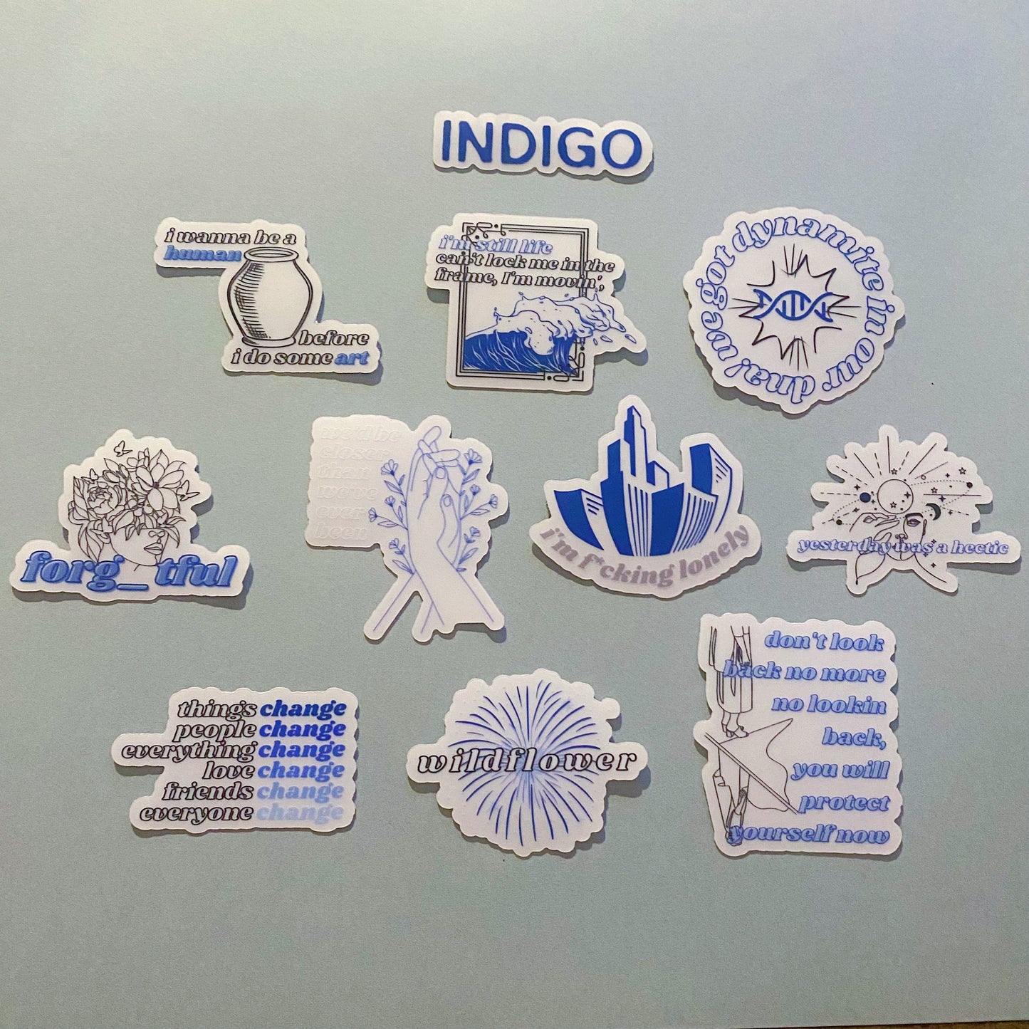 Indigo Stickers | RM