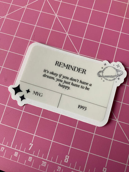 BTS Quote Reminder Stickers