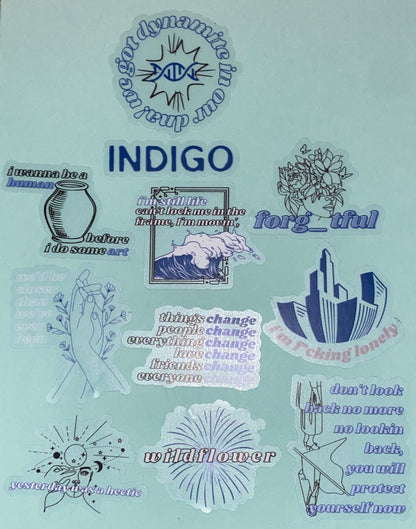 Indigo Stickers | RM