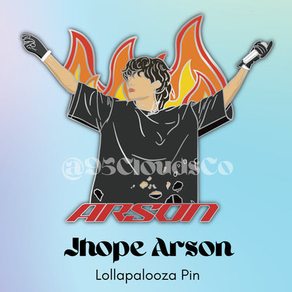 j-hope Lollapalooza Arson Hard Enamel Pin