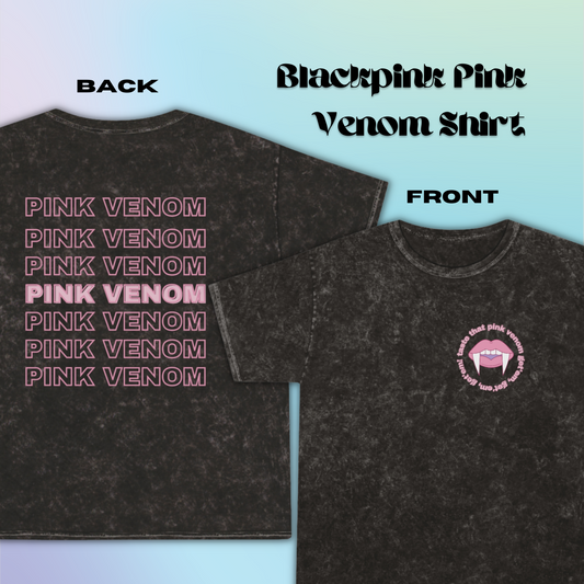 Pink Venom Mineral Wash T-Shirt | Blackpink