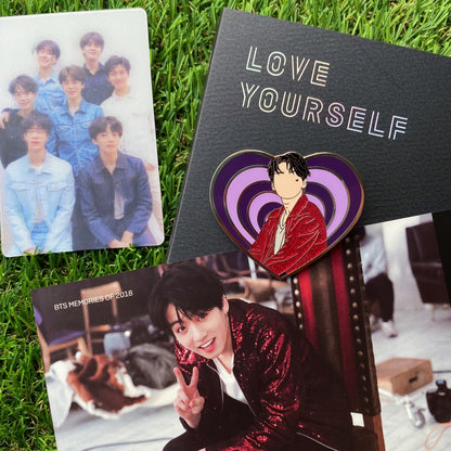 Love Yourself Tear Version O Heart Hard Enamel Pins