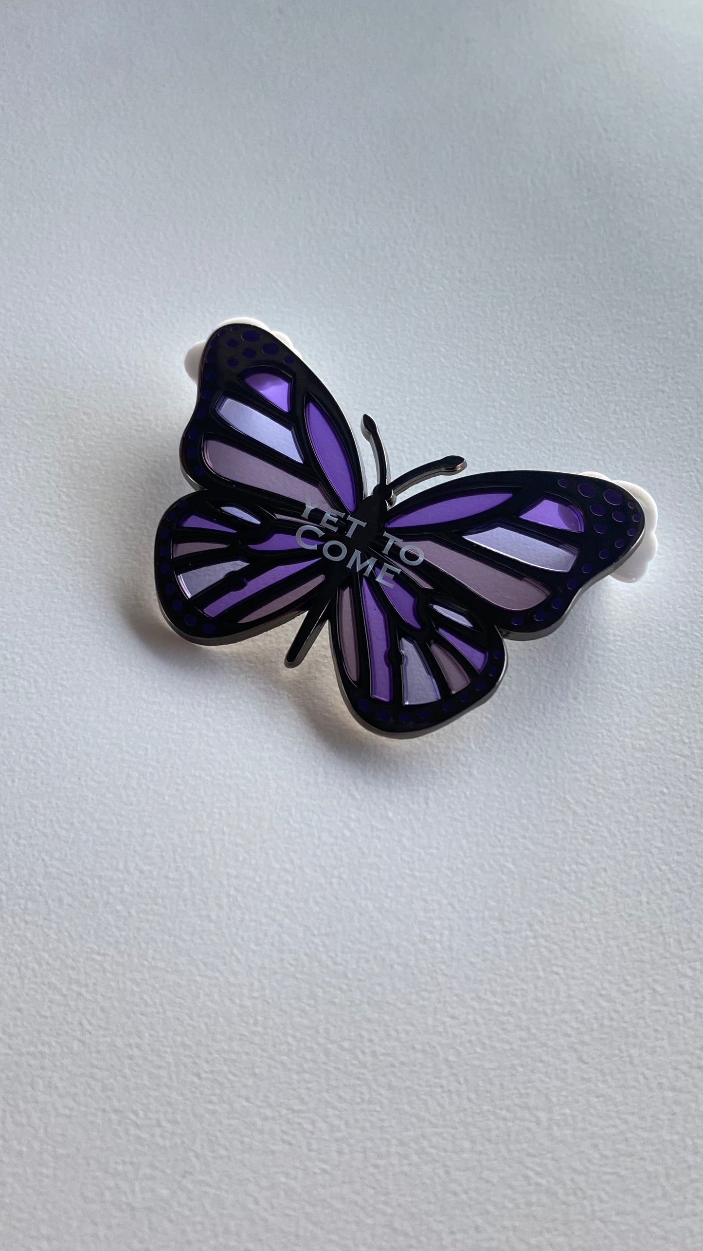 Yet To Come Butterfly Stained Glass Pin